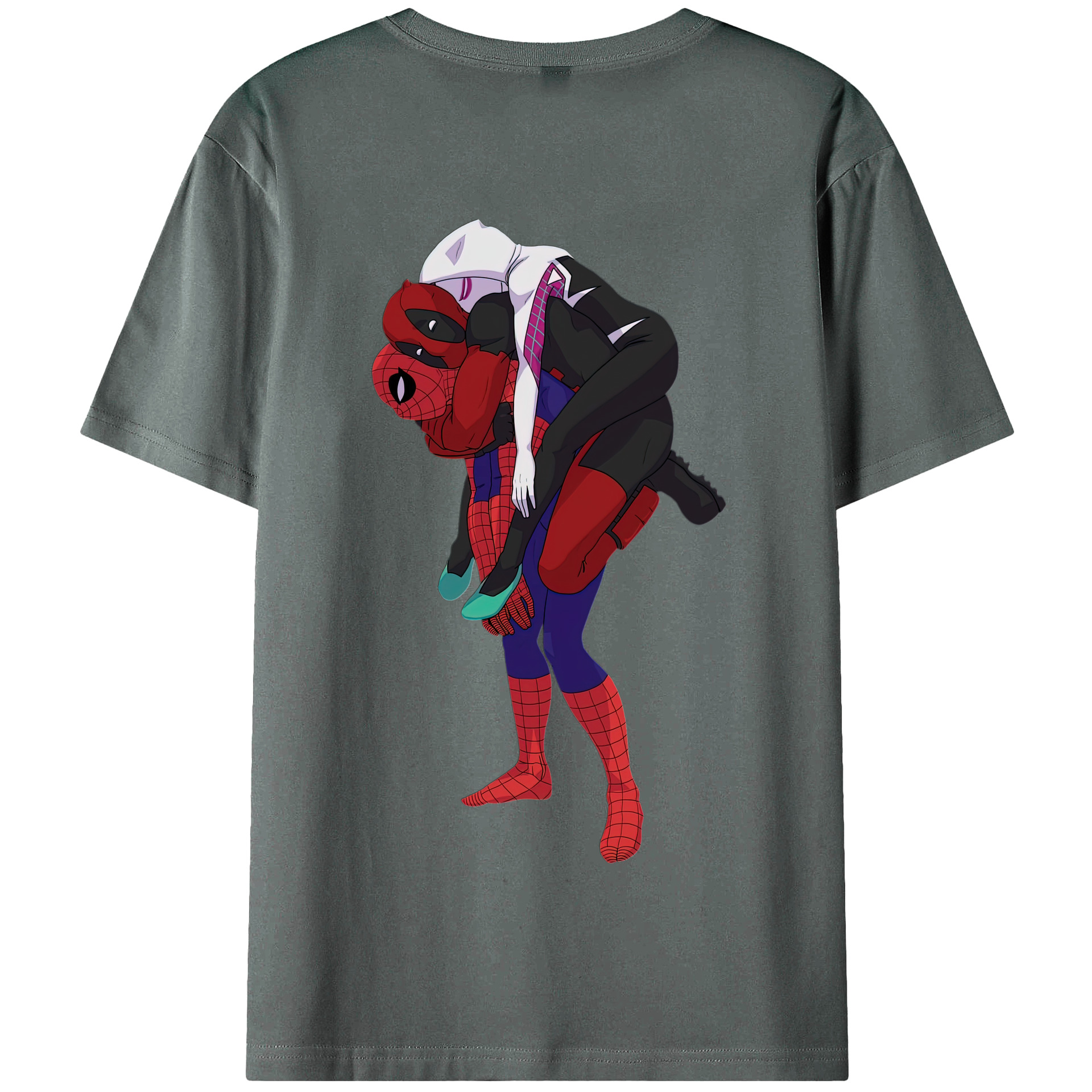 （画像用） Deadpool デッドプール 綿100％半袖Tシャツ（背面プリント）